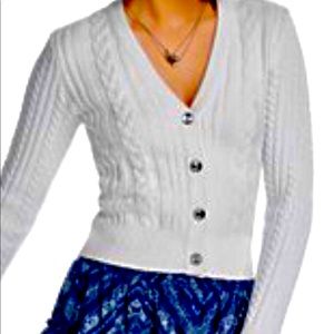 Cardigan White cable
